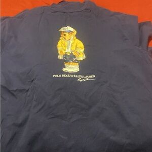 Ralph Lauren Navy Tee with Polo Bear in Yellow Jacket